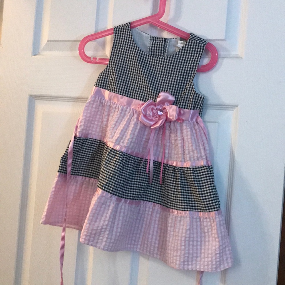 Pink/Black gingham dress